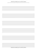Cahier De Musique : Carnet De Partitions Licorne - 6 Grosse Portées - Format A4 - 110 Pages