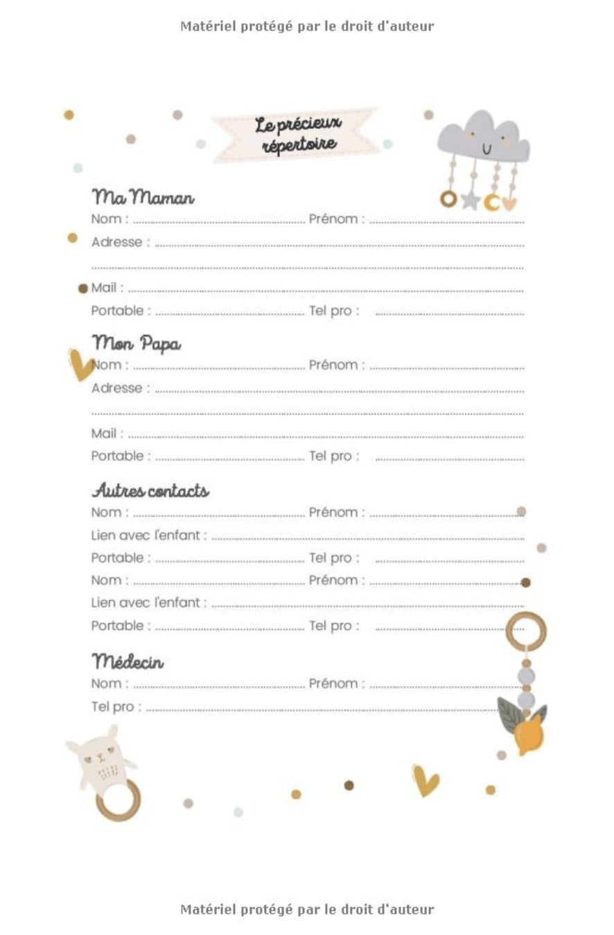 Carnet de liaison Nounou - Parent - Crèche : Cahier de vie chez nounou - 102 pages Format 15 x 22 cm