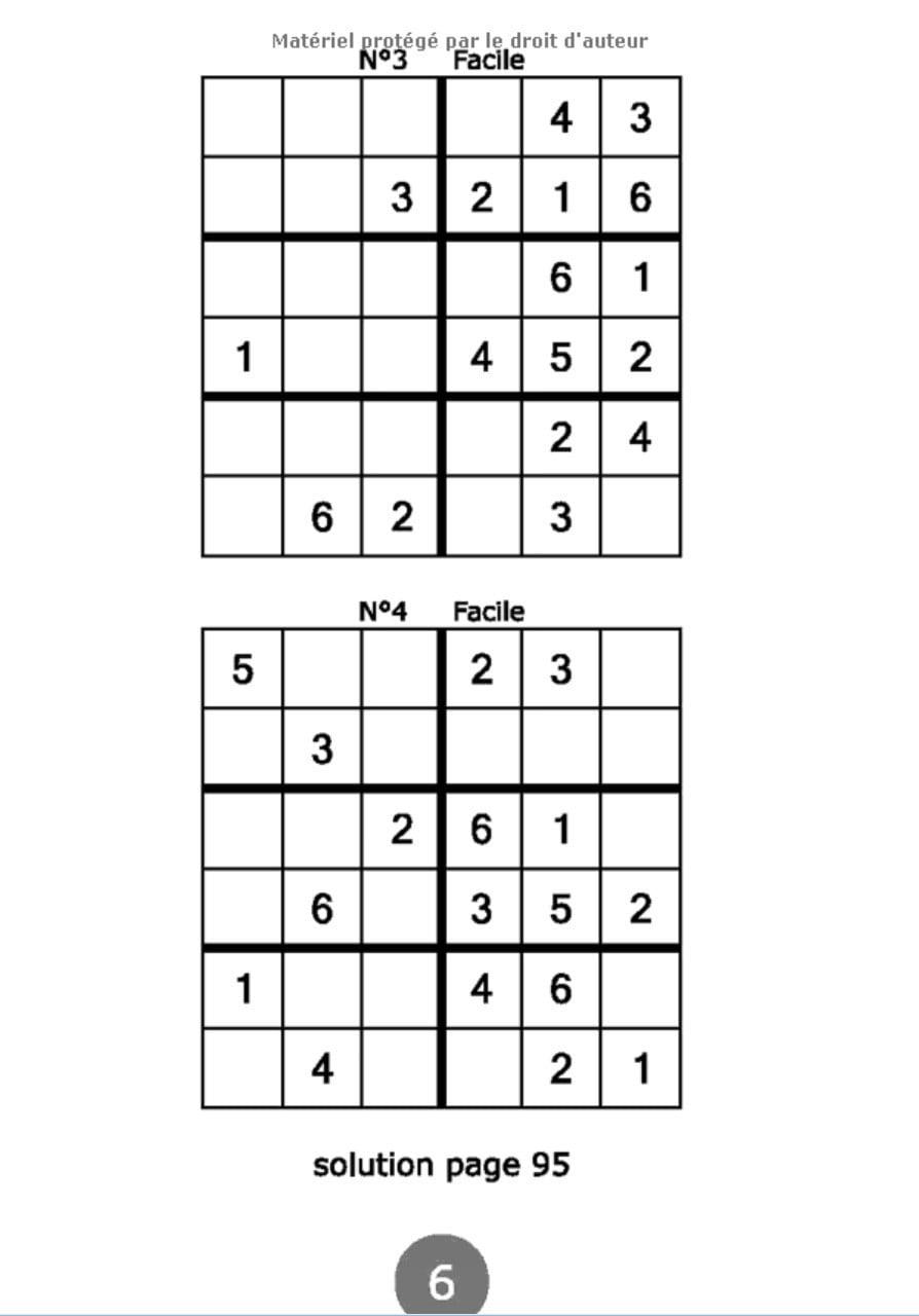 Sudoku pour les enfants 6-8 ans : 168 grilles 6x6, niveaux facile à difficile, adaptées aux enfants de 6 à 8 ans - 124 pages Format 15 x 22 cm
