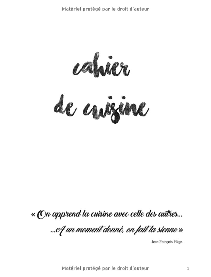 Cahier de recettes: 100 pages de recettes à compléter ( format 21,6 x 27,9 cm / 106 pages )