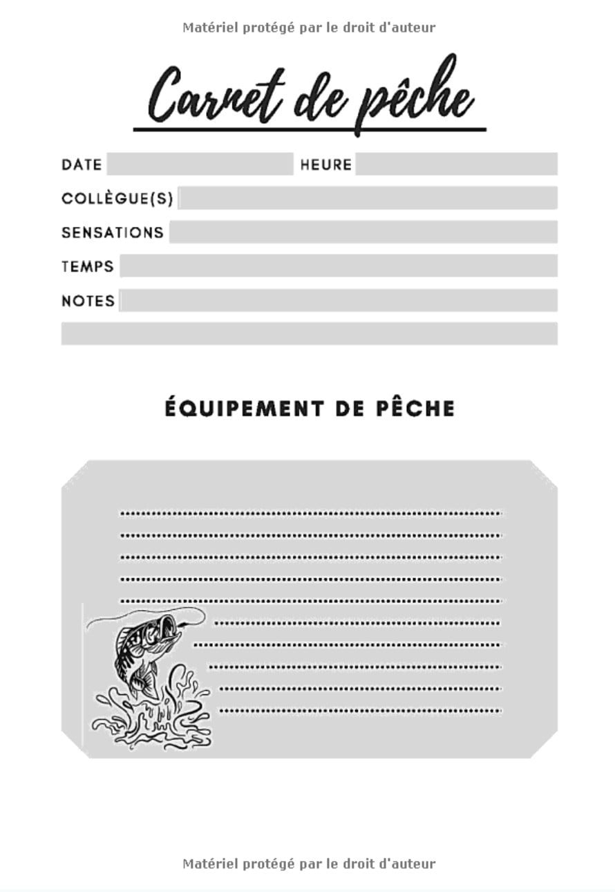 Carnet de pêche : Carnet de pêche à compléter | Idéal pour prendre des notes | Journal de bord | 140 pages au format 18 x 25 cm