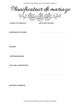 L'Agenda de Mon Mariage Planificateur de Mariage et Agenda : Planificateur de mariage - 142 pages Format 21,5 x 28 cm