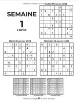 Sudoku Calendrier 2021 Journalier - Livre Adulte Grand Format - Facile à Difficile : Un Puzzle daté par jour pendant les 365 jours de l'année 2021 - 112 pages Format 21,5 x 28 cm