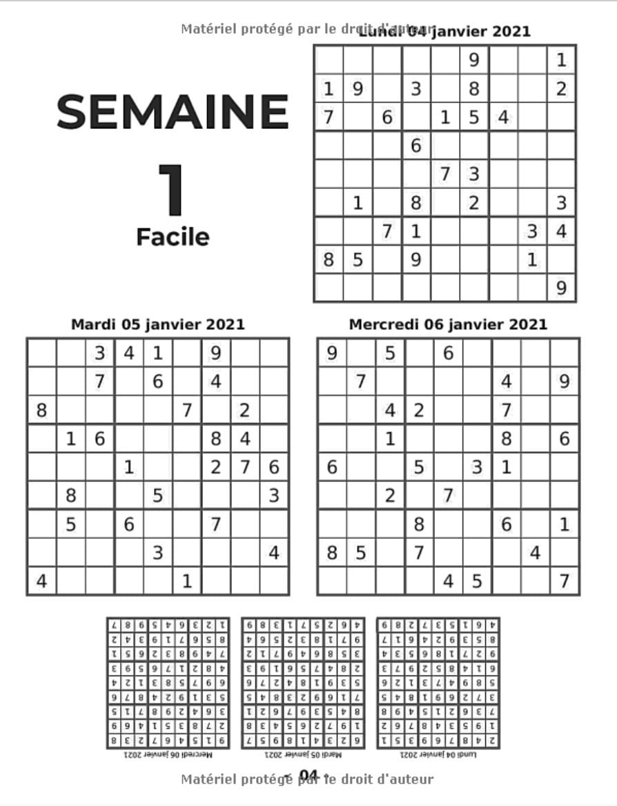 Sudoku Calendrier 2021 Journalier - Livre Adulte Grand Format - Facile à Difficile : Un Puzzle daté par jour pendant les 365 jours de l'année 2021 - 112 pages Format 21,5 x 28 cm