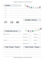 CAHIER LIAISON NOUNOU : Cahier de transmission nounou/parents pour faciliter la communication au quotidien - 50 Journées d'accueil pré-remplies: 103 pages 18 x 22 cm