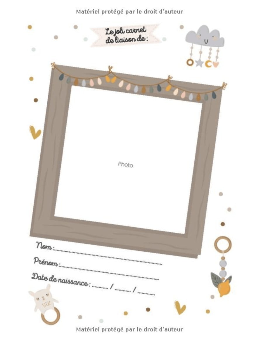 CAHIER DE LIAISON PARENT - ASSISTANT(E)-MATERNEL(LE) - CRECHE - MAM : 1 AN DE SUIVI - 94 pages Format 17 x 22 cm