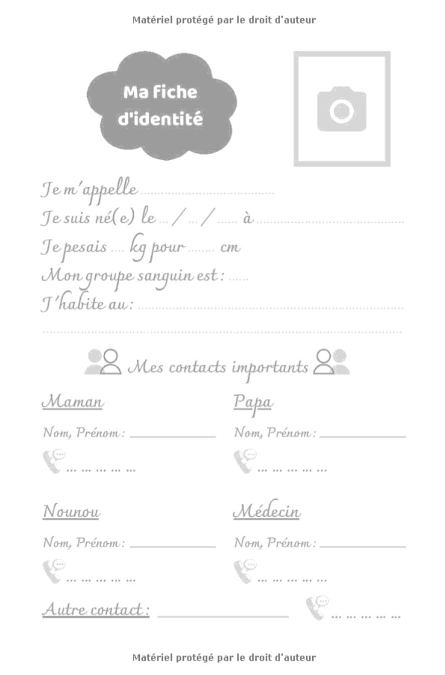 carnet de nounou carnet de liaison parents nounou - 53 pages Format 15 x 22 cm