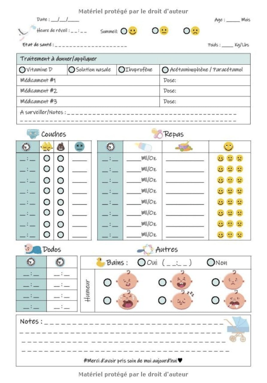 Carnet Suivi Bébé : Faites le suivi jour après jour et gardez un souvenir de son 1er repas, ses plats préférés Suivi maternel, idéal pour bébé - 131 pages |18 x 25cm