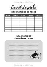 Carnet de pêche à compléter - Idéal pour prendre des notes - Journal de bord - 140 pages Format 18 x 25 cm