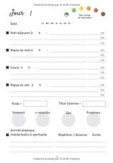 Agenda minceur 90 jours - mon suivi alimentaire détaillé - 101 pages Format 18 x 25 cm