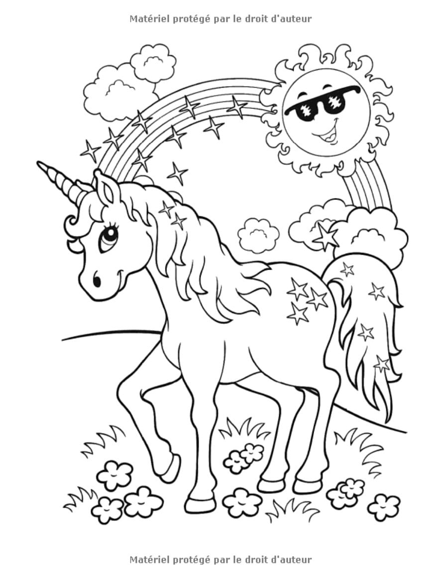 Licorne Livre de Coloriage Pour les Enfants de 4 à 8 Ans - 102 pages Format A4