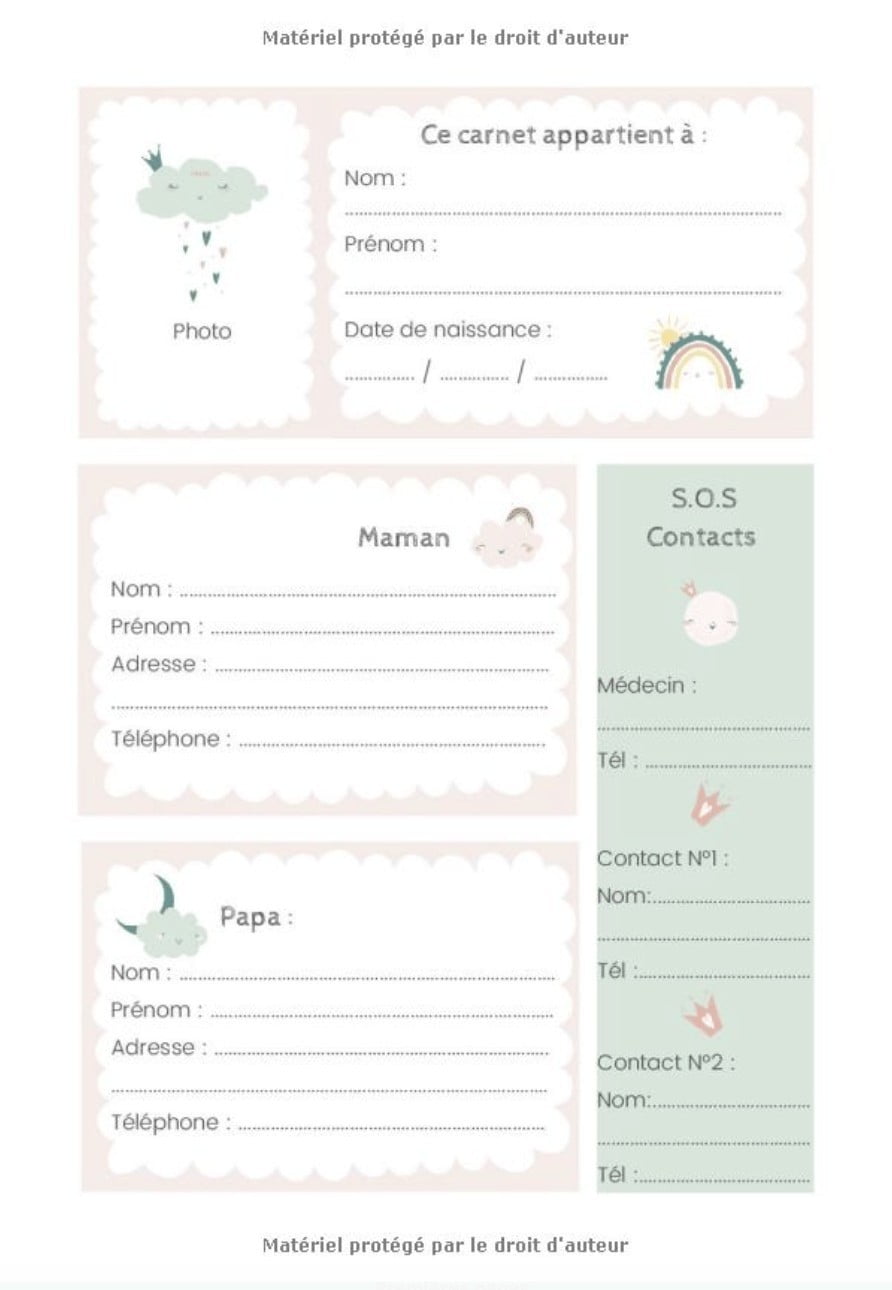 CAHIER DE LIAISON NOUNOU : Carnet de liaison parents/nounou GRAND FORMAT - Journal de bord de bébé - 100 pages Format 18 x 25 Cm