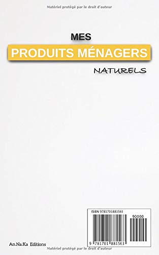 MES PRODUITS MÉNAGERS NATURELS : CARNET DE 50 RECETTES - Format 12x20 cm