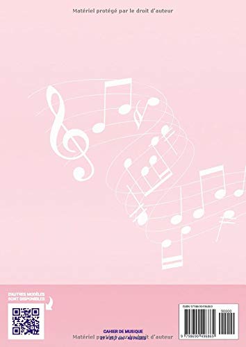 Cahier de musique : Carnet de partitions avec portées et annotations pour composition musicale - 48 pages - Grand format A4