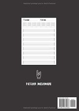 Cahier de tablatures guitare - Inclus accords de base et diagramme du manche: cahier de musique à compléter pour instrument 6 cordes, diagrammes d'accords et partitions vierges - 110 pages Format A4