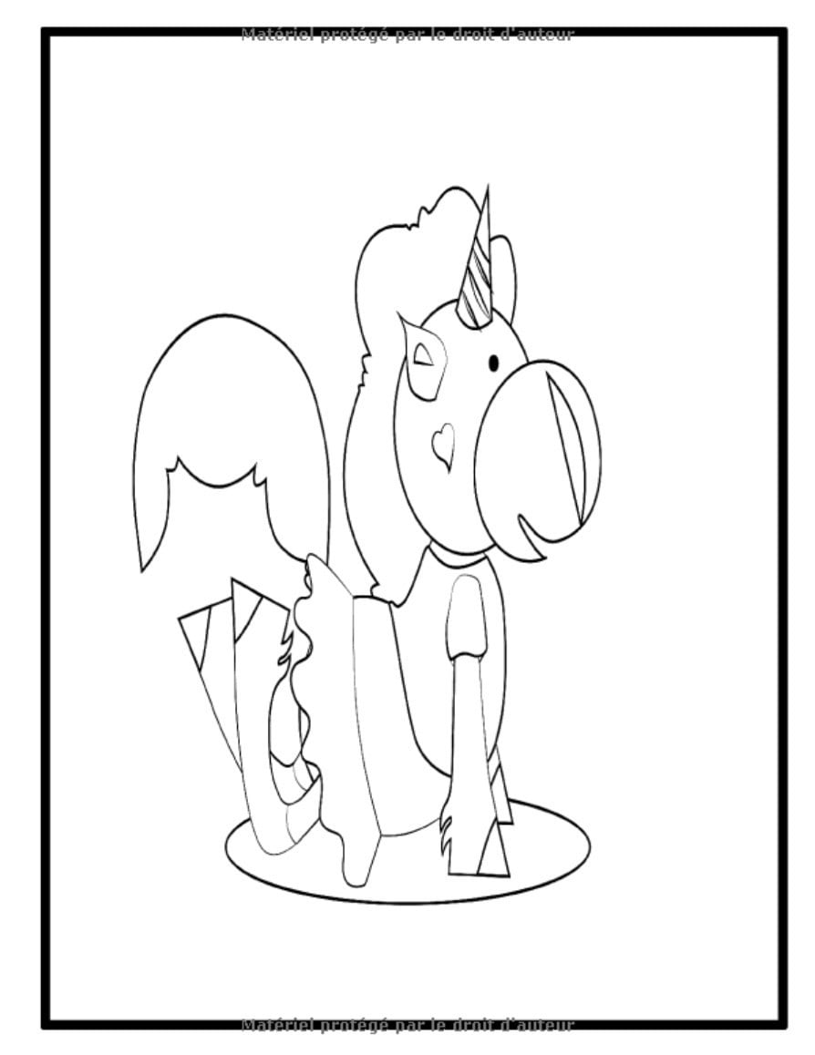 Licorne Livre de coloriage - collection de dessins de licornes magiques pour enfants - Format A4 100 pages