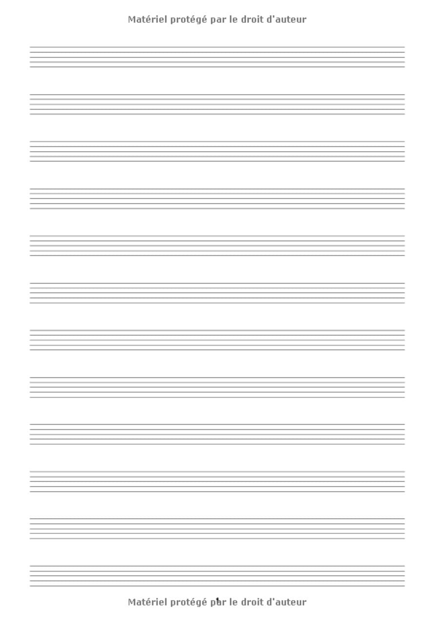 cahier de musique : Carnet ligné de 50 pages de 12 portées et de 50 pages blanches en vis à vis - format A4 - 100 pages