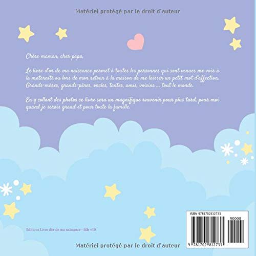 Le Livre d'Or de ma Naissance - Je suis une fille : Livre d'or naissance fille | 100 pages Format 21 x 21 cm