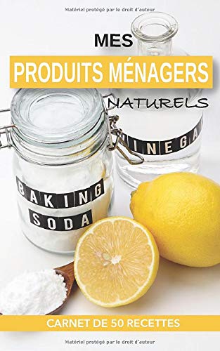 MES PRODUITS MÉNAGERS NATURELS : CARNET DE 50 RECETTES - Format 12x20 cm