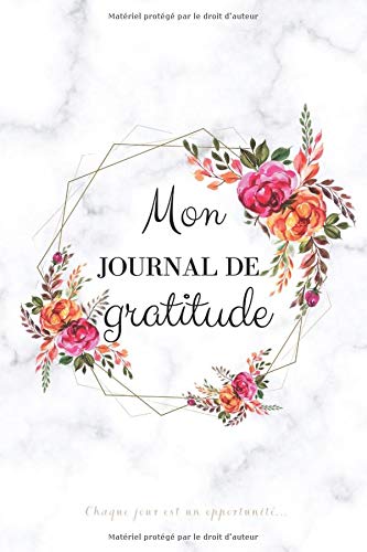 Mon journal de GRATITUDE chaque jour est une opportunité : Carnet de GRATITUDE à remplir, 366 jours de gratitude - 153 pages Format 15 x 22 cm