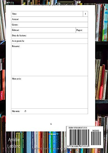 Mes livres : Mon carnet de lecture - 110 pages Format 14 x 21 cm