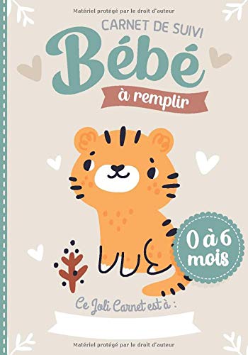 Carnet de Suivi Bébé à remplir 0 à 6 mois : Cahier tout en un pour un suivi quotidien de bébé de son allaitement, de son sommeil et de sa santé | 206 pages Format 18 x 25 cm