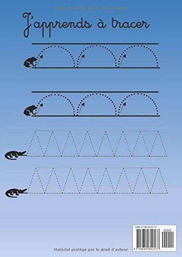 J'apprends à tracer formes boucles courbes lignes 3 à 5 ans - 111 pages Format A4
