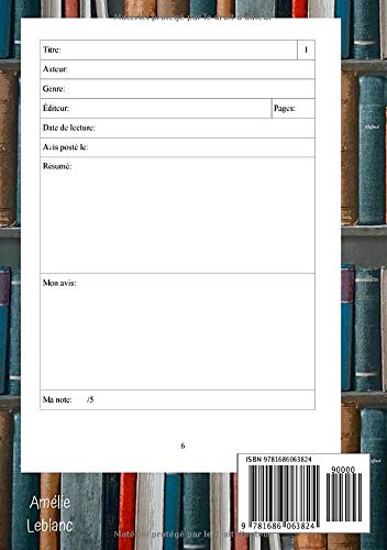 Mes Lectures : Carnet de lecture - 110 pages Format 14 x 21 cm (A5)