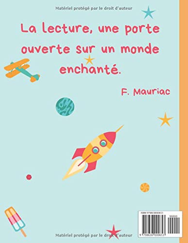 Carnet de Lecture Enfant : Conçu pour faire Apprécier la Lecture aux Enfants dès 6 Ans | Journal de 105 pages Format 21,5 x 28 cm