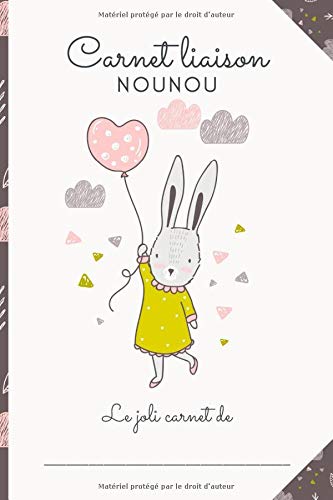 CARNET LIAISON NOUNOU - Cahier de transmission nounou/parents pour facilité la communication au quotidien - 100 pages Format 15 x 22 cm