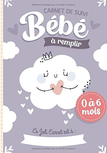 Carnet de Suivi Bébé à remplir 0 à 6 mois : Cahier tout en un pour un suivi quotidien de bébé de son allaitement, de son sommeil et de sa santé | 206 pages Format 18 x 25 cm