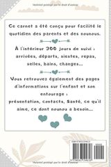 CARNET DE LIAISON NOUNOU : 300 Jours de Suivi à Remplir - Idéal pour Assistante Maternelle et Parents - Date, Arrivée/Départ, Sieste, Change, Selle, Bain, Humeur - 169 pages Format 15 x 22 cm