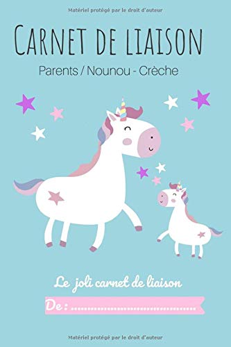 Carnet de liaison Nounou / Parents: Journal de bord de bébé sur son lieu d'accueil - 100 pages Format 15 x 22 CM