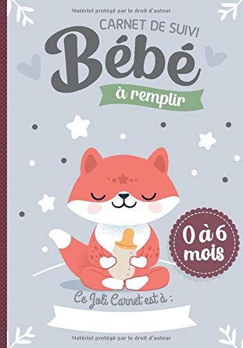 Carnet de Suivi Bébé à remplir 0 à 6 mois : Cahier tout en un pour un suivi quotidien de bébé de son allaitement, de son sommeil et de sa santé | 206 pages Format 18 x 25 cm