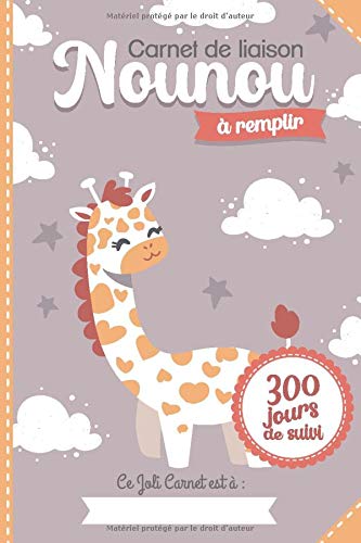 Carnet de liaison Nounou à remplir 300 jours de suivi : Cahier de transmission Assistante maternelle - Parents pour suivre son bébé - 170 pages Format 15 x 22 cm