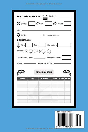 Carnet de pêche: Très facile à remplir | Une idée cadeau réussie pour un plaisir partagé - 108 pages Format 15 x 22 cm