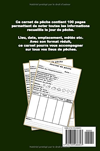 Je m'en Fish : Carnet de pêche | Notez et conservez les informations importantes lors de vos séances de pêche | Format 15,24 x 22,86 cm - 100 pages