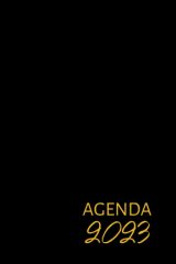 Agenda Semainier A6 Noir Or Gold - Petit Format de Poche Hebdomadaire Français