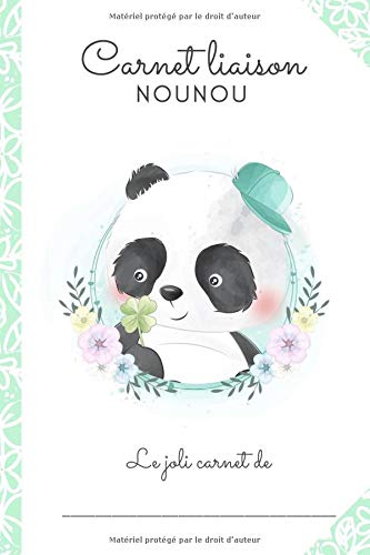 CARNET LIAISON NOUNOU - 100 pages Format 15 x 22 cm