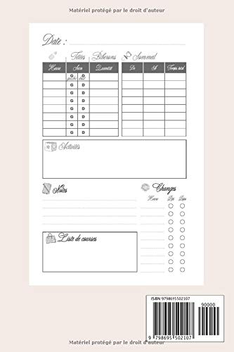 Bébé: 120 pages, journal de bord, carnet de suivi - 120 pages Format 15 x 22 cm