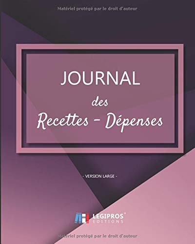Journal Recettes - Dépenses: Registre auto entrepreneur, livre de compte auto entrepreneur, chronologique | Conforme aux obligations comptables | 101 pages Format 20 x 25 cm