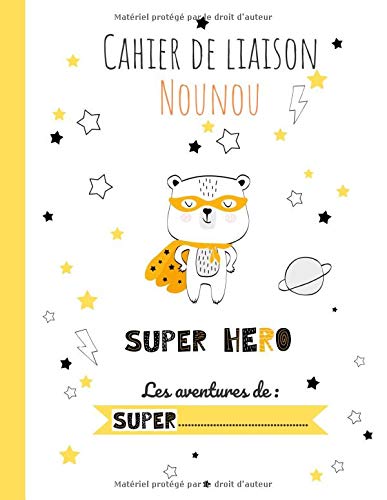 Cahier de liaison nounou : Carnet de liaison parents/nounou GRAND FORMAT - Journal de bord de bébé sur son lieu d'accueil - 205 pages Format 21,5 x 28 cm