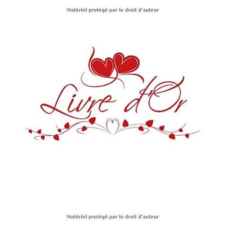 Livre d’or mariages, pacs, retraites, anniversaires, noces, baby shower... | rouge et blanc | 100 pages à remplir | 21 x 21 cm