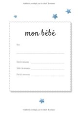 Mon carnet de suivi Bébé : Journal de bord pour bébé, nouveau né, nourrisson, suivi de l'alimentation et la santé du bébé - Format 18 x 25 cm - 185 pages