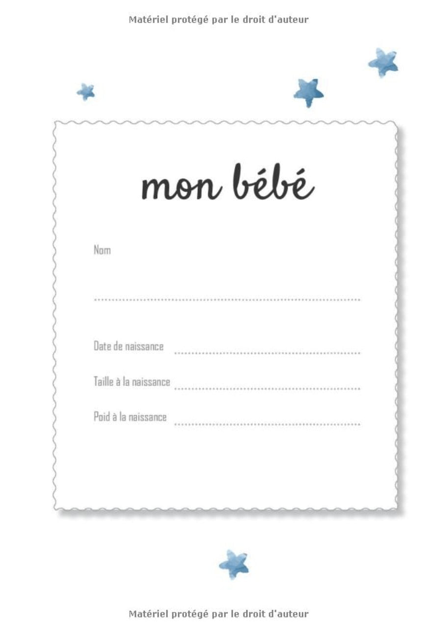 Mon carnet de suivi Bébé : Journal de bord pour bébé, nouveau né, nourrisson, suivi de l'alimentation et la santé du bébé | Format 18 x 25 cm - 185 pages