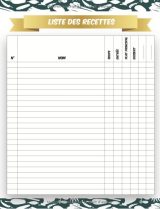 Mes recettes: Carnet de Vos Recettes et Cuisine à Remplir et Personnaliser - 120 Recettes - Fabriqué en France - Grand Format.