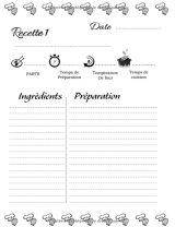 Cahier de recettes à remplir: 2 pages par recette, pour 100 recettes - Format A4 (21x29,7cm) - 210 pages