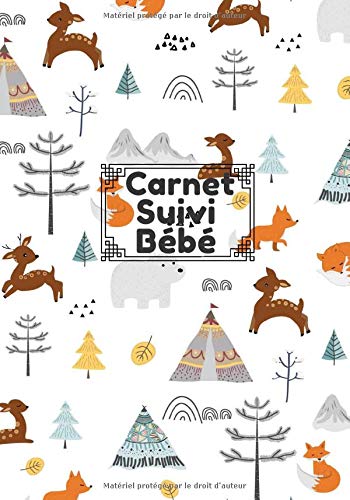 Carnet suivi bébé: Journal de bord pour bébé et nouveau-nés, suivi nounou, allaitement, carnet de notes sur le sommeil, l'éveil et la santé - 100 pages Format 18 x 25 cm
