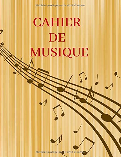 Cahier de musique : Cahier de partitions - Grosses lignes épaisses 7 portées -100 Pages 21 X 28 cm