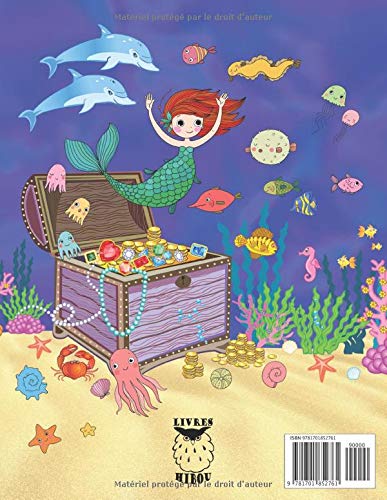 Sirène Livre de Coloriage Pour les Enfants de 4 à 8 Ans - 80 pages Format A4